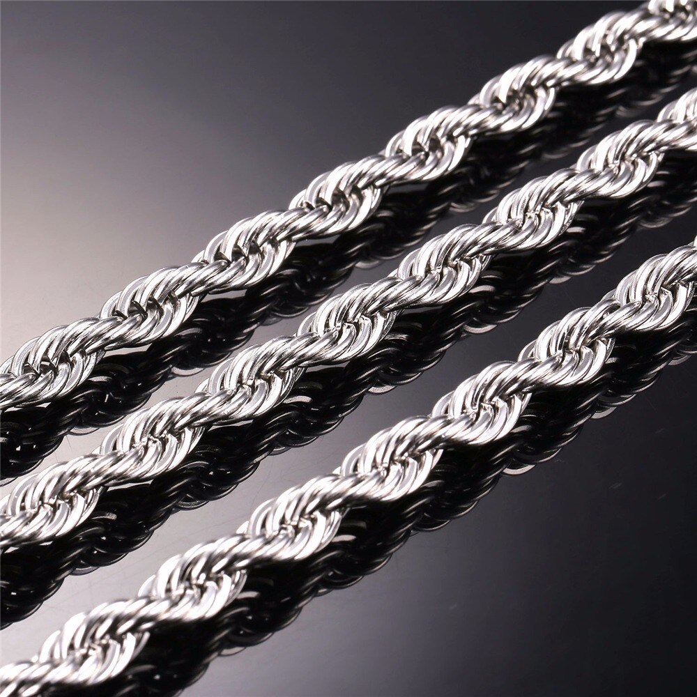 Thick Twisted Rope Braided Men's Chain