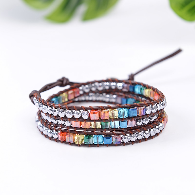 Women's Handmade Chakra Wrap Bracelet